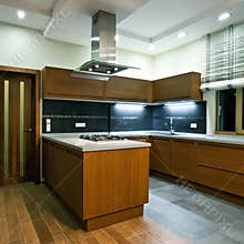 Interior of new modern kitchen