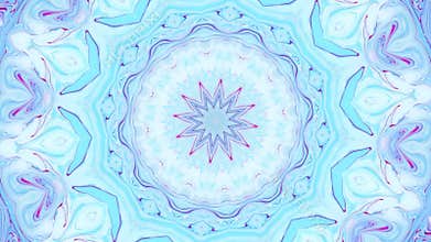 Abstract motion graphics background. Hypnotic mandala for meditation. Kaleidoscope stage visual effect for concert