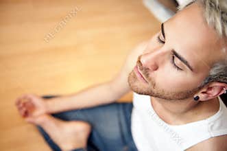 Man doing yoga