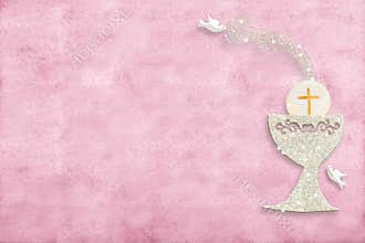First holy communion invitation card