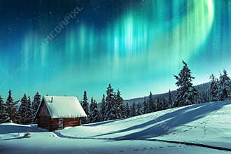 Fantastic landscape with orthen light