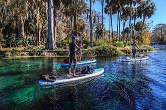 Paddleboarding at Ocala Florida`s Silver Springs