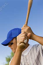 Baseball batter waiting for pitch