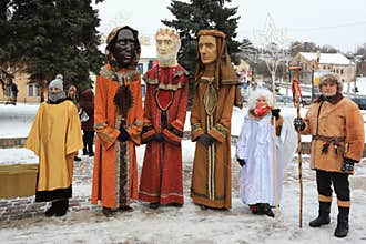 Three kings parades in Kaunas, Lithuania