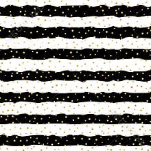 Christmas glitter seamless pattern background. Gold polka dot, foil confetti on trendy black and white stripes