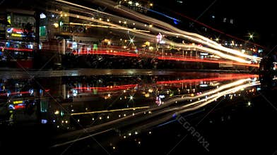 Light trail reflection