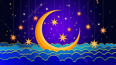 Gorgeous moonlit scene featuring the beautiful moon as a stunning video background