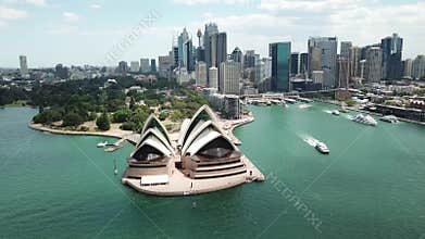 Aerial view of Sydney touristic spots. Australia tourism