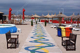 Alley on the beach