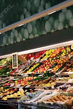 A variety of vegetables at a grocery store