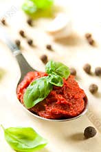 Tomato paste and basil
