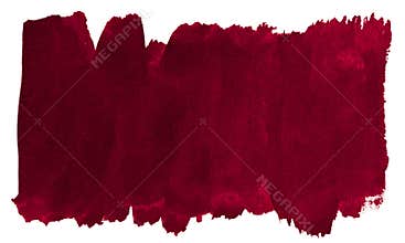 Burgundy Watercolor background with sharp borders and divorces. Watercolor rough brush stains.