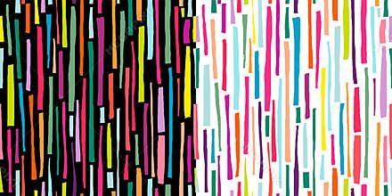 Abstract decorative seamless patterns set with colorful elements