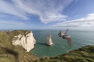 Fall on steep and high cliffs