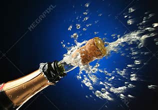 Champagne bottle ready for celebration