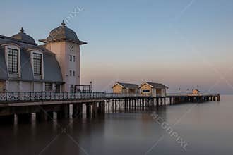 The victorian architecture of Penarth Pier, near Cardiff on the coast of south Wales.