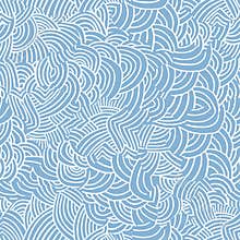 Seamless pattern with linear waves. Hand drawn graphic illustration
