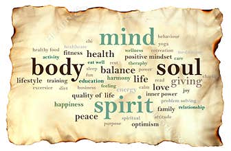 Body Mind Soul Spirit, Motivational Words Quotes Concept