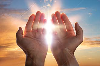 Close-up Of A Praying Hands