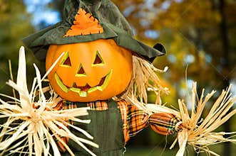 Halloween Jack-o-lanten Scarecrow - 2