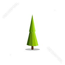 Unique Modern Abstract Polygon Geometric Tree vector Illustrations