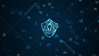 Internet Of Things IOT And Security Concept.