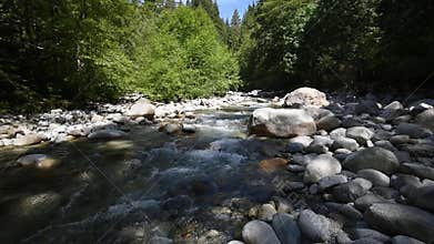 The water flowing through Lynn Creek. With sound