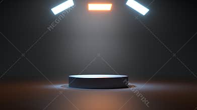 Highlight the circular platform