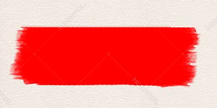 Red stroke paint brush water color.Brush stroke red