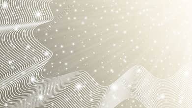 Abstract Shiny Mesh, Curves, Sparkles and Light Rays in Grey Gradient Background
