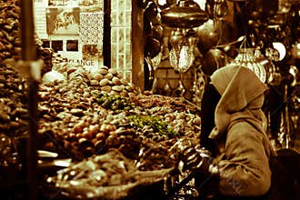 The desert nomad exchanges bracelets for food