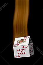 A falling house of cards