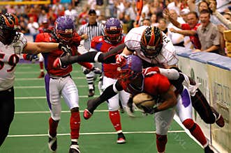 Football tackle blur