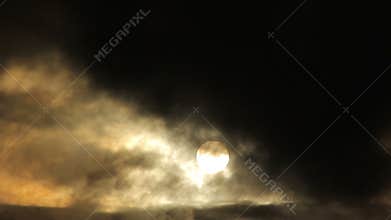 Dangerous sky covers the sun