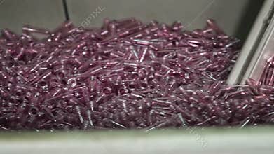 Plastic bottle manufacturing line.