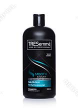 LONDON, UK - FEBRUARY 02, 2018: Tresemme Silky Smooth Shampoo on white.