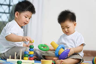 Brothers playing together