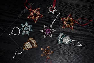 Colorful christmas decorations in my room