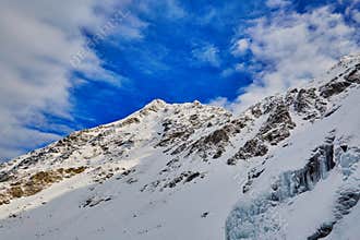 Winter landscape at Balea Lac