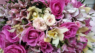Fresh Rose and iris bouquette
