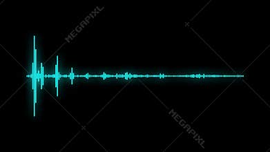 Digital audio spectrum sound wave effect