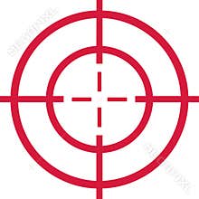 Red target - cross hair