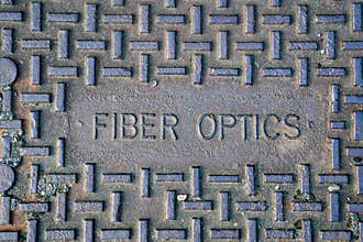 Fiber optics metal access cover