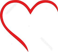Half heart outline