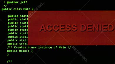 Virus atack. Some programmers code in green color on black screen