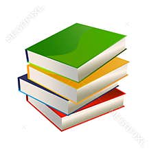 Stack of books vector