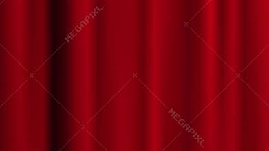 Red curtain background in motion in the foreground. Made in After-Effects.