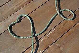 Heart with ropes