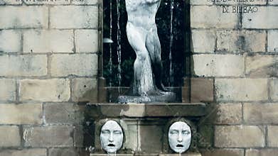 Monument to Spanish chore director Aureliano Valle, famous landmark in Bilbao