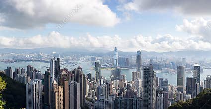 Panoramic view of Hong Kong,victoria harbor